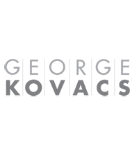 George Kovacs brand logo, text-only style