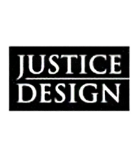 Justice Design brand image logo, simple and clean design