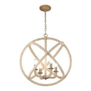 Marina 4-Light Chandelier in Burnished Chestnut