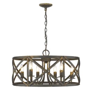 Alcott 6-Light Chandelier in Antique Black Iron