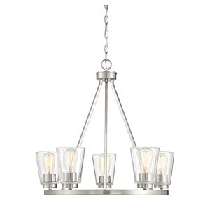 Calhoun Five Light Chandelier in Satin Nickel by Savoy House