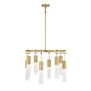 Chelsea Eight Light Chandelier in Warm Brass by Savoy House