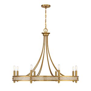 Camden Eight Light Chandelier in Warm Brass by Savoy House