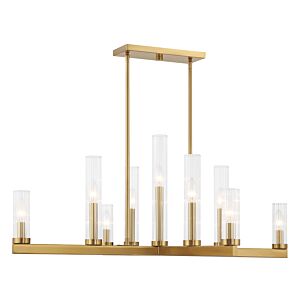 Carina Nine Light Chandelier in Warm Brass by Savoy House