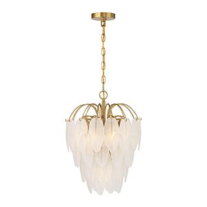 Boa Five Light Chandelier in Warm Brass by Savoy House