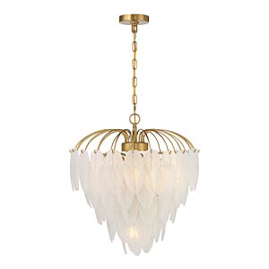 Boa Six Light Chandelier in Warm Brass by Savoy House