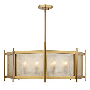 Jacobs Eight Light Chandelier in Warm Brass by Savoy House