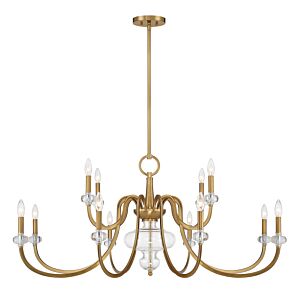 Bergdorf 12 Light Chandelier in Warm Brass by Savoy House