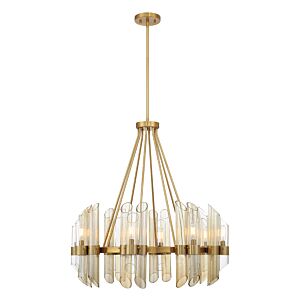 Biltmore Eight Light Chandelier in Warm Brass by Savoy House