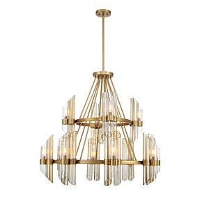 Biltmore 12 Light Chandelier in Warm Brass by Savoy House