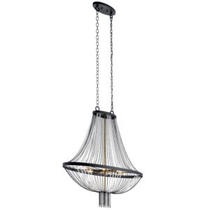 Alexia  Foyer Chandelier in Textured Black by Kichler