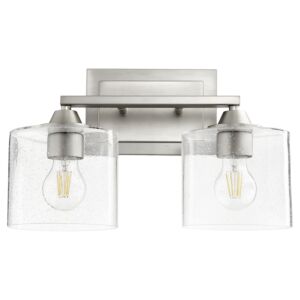 Dakota 2-Light Bathroom Vanity Light in Satin Nickel