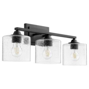 Dakota Three Light Vanity in Textured Black by Quorum International