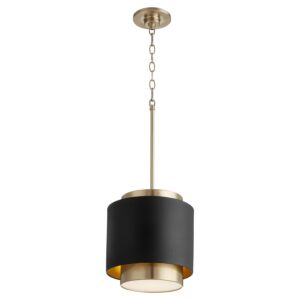 Drum Pendants 1-Light Pendant in Textured Black