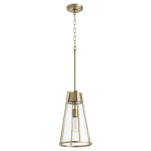 Pylon Pendants One Light Pendant in Aged Brass  Clear by Quorum International