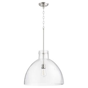 8932 Seeded Pendants One Light Pendant in Satin Nickel by Quorum International