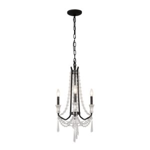 Barcelona Three Light Chandelier in Onyx by Varaluz