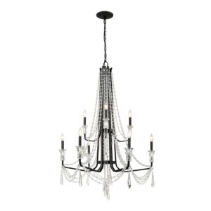 Barcelona Nine Light Chandelier in Onyx by Varaluz