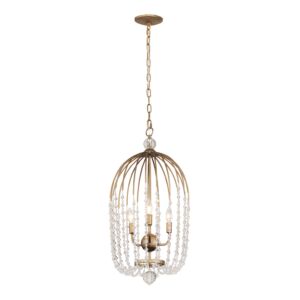 Voliere Three Light Pendant in Havana Gold by Varaluz