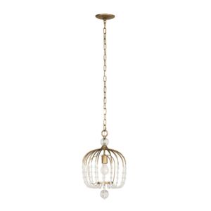 Voliere One Light Pendant in Havana Gold by Varaluz