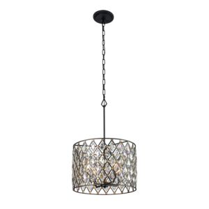 Windsor Four Light Pendant in CarbonHavana Gold by Varaluz