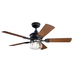 Lyndon 52"Ceiling Fan in Distressed Black by Kichler