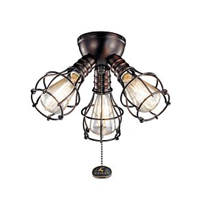 Accessory 3-Light LED Fan Light Kit in Oil Brushed Bronze