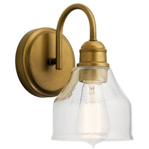 Avery 1-Light Wall Sconce in Natural Brass