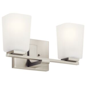 Roehm 2-Light Bathroom Vanity Light in Brushed Nickel