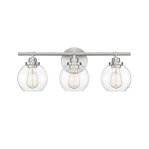 Carson Three Light Bath Bar in Satin Nickel by Savoy House