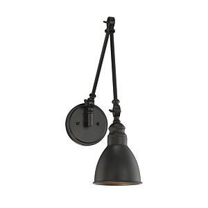 Dakota One Light Wall Sconce in Matte Black by Savoy House