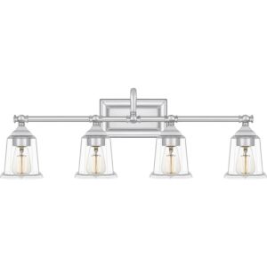 Nicholas Four Light Bath in Polished Chrome by Quoizel