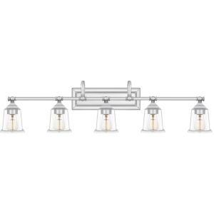 Nicholas Five Light Bath Fixture in Polished Chrome by Quoizel