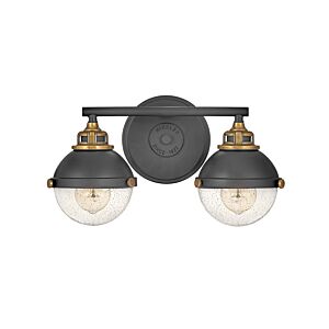 Fletcher 2-Light LED Bathroom Vanity Light in Black