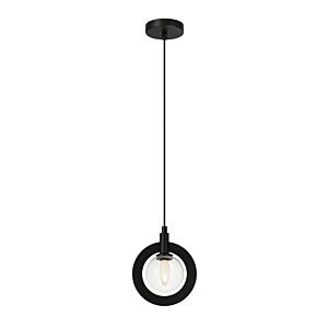 Astro One Light Pendant in Black by Matteo Lighting