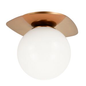 Razz One Light Flush Mount in Aged Gold Brass by Matteo Lighting