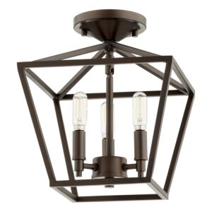 Gabriel 3-Light Dual Mount in Oiled Bronze