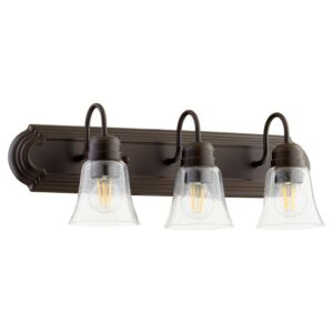 5094 Vanities 3-Light Bathroom Vanity Light in Oiled Bronze w with Clear/Seeded