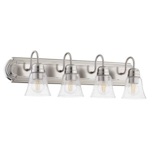 5094 Vanities 4-Light Bathroom Vanity Light in Satin Nickel w with Clear/Seeded