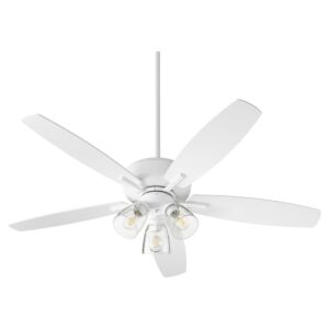 Breeze 3-Light 52" Hanging Ceiling Fan in Studio White