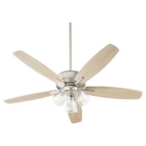 Breeze 3-Light 52" Hanging Ceiling Fan in Satin Nickel