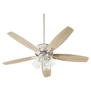 Breeze 4-Light 52" Hanging Ceiling Fan in Satin Nickel