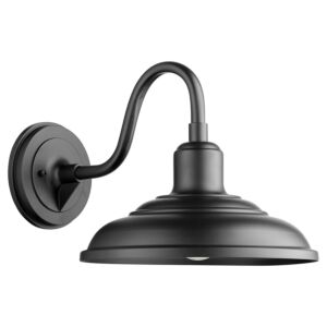 Extended Hood Lanterns 1-Light Wall Mount in Textured Black