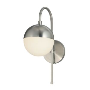 Fusion 1-Light Wall Sconce in Pewter, Nickel, Silver