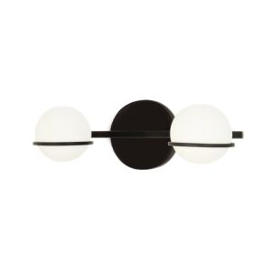 Fusion  Bathroom Bathroom Vanity Light in Matte Black by Justice Designs