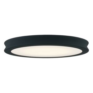 Fusion LED Flush Mount in Matte Black   Textured by Justice Designs