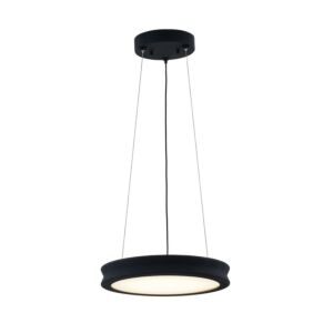 Fusion LED Pendant in Matte Black   Textured by Justice Designs