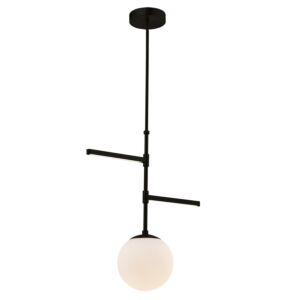 Fusion LED Pendant in Matte Black by Justice Designs