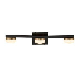 Fusion LED Bathroom Bathroom Vanity Light in Matte Black  Brass by Justice Designs