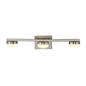 Fusion LED Bathroom Bathroom Vanity Light in Brushed Nickel by Justice Designs